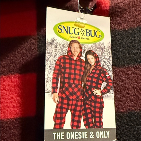 Buffalo Plaid Hooded Onesie for Men / women - Picture 4 of 9